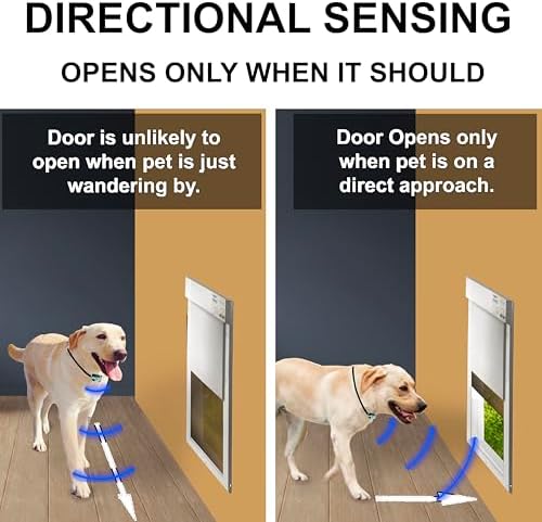 Power Pet WiFi Automatic Electronic Pet Door by High Tech Pet - Pet Operated Dog Door, App Control, 24/7 Scheduling, Secure, Air Tight, for Large Dogs (30-100 lbs.) Door Mount, Easy Install - PX2-WIFI