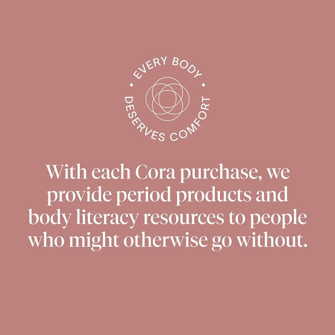 Cora 100% Organic Cotton Topsheet Period Liners (144 Regular Period Liners)