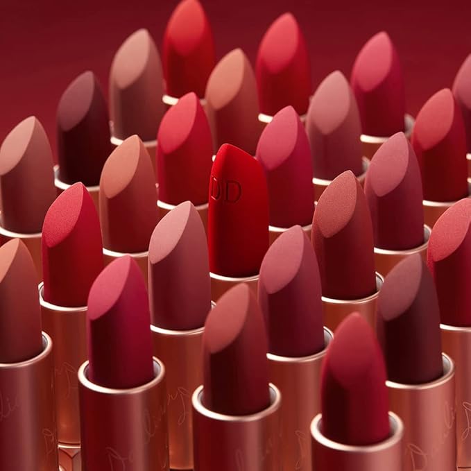 DEARDAHLIA Lip Paradise Effortless Matte Lipstick (Amber) - Vegan Silky Matte Lipstick with Wightness, Long-Lasting and High-Pigment Color, Dahlia Petal-Shaped Tip for Easy Use. 0.11 oz