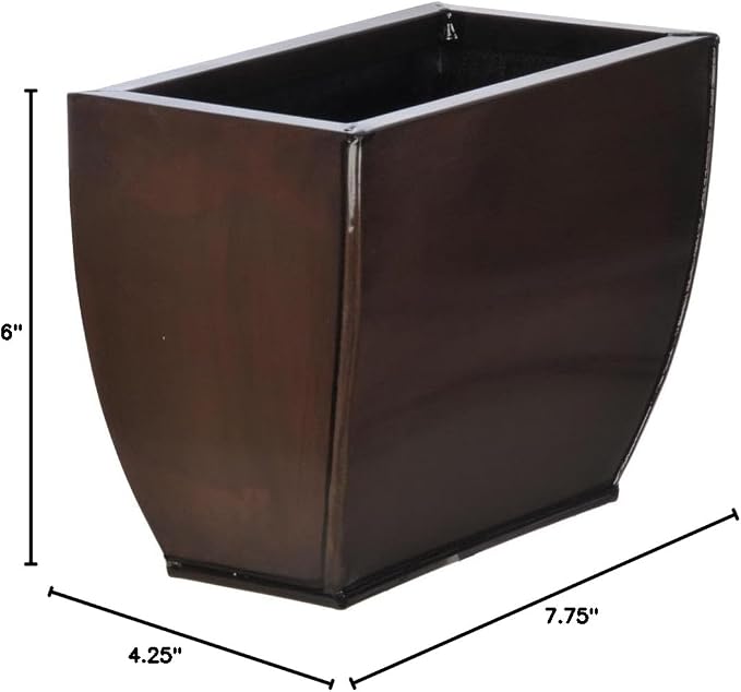 Gloss Brown 509 Small Zinc Vase - Set of 6