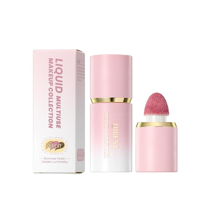 URQT 3PCS Highly Pigmented Liquid Contour - Built-in Sponge Tip Sculpted Complexion Wand Long Lasting Natural Buildable Highlighters Contouring Bronzer (Contour+Highlighter+Blush)
