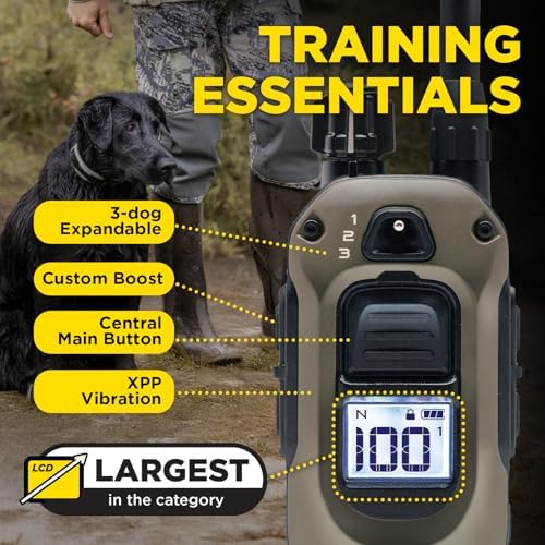 Dogtra 1900X 2-Dogs E-Collar with Remote - 3/4 Mile Range, 35 lbs+, LED Light, 100 Levels Control for Stubborn Dogs, Waterproof, Boost for Quick Recall, Vibration, Safety Lock & Tone