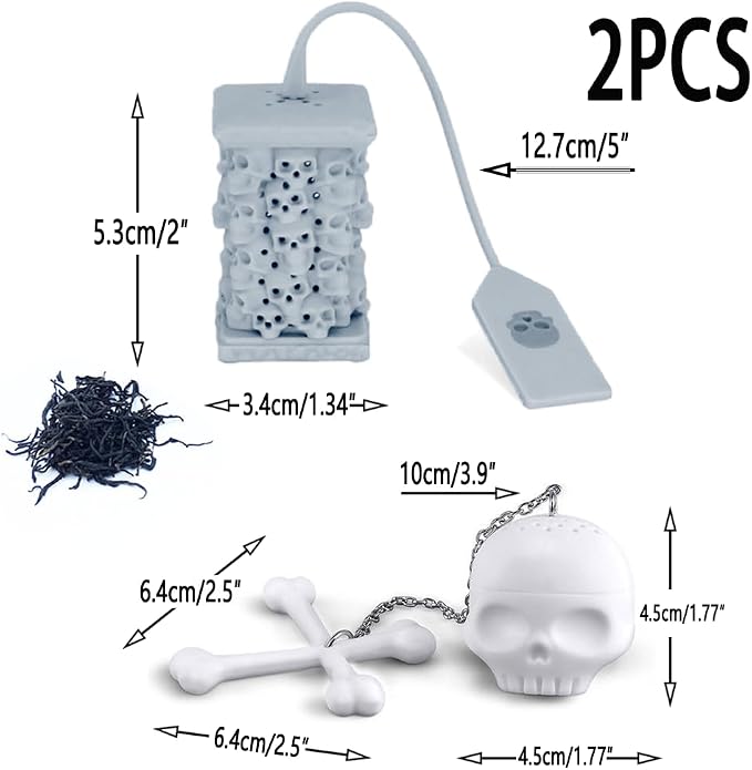 2 Pcs Horror Style Silicone Tea Infuser, Loose Tea Leaf Steeper | Creative Tea Steeper, Gifts For Women And Tea Enthusiasts, Tea Gift Set, Make Every Infusion Fu