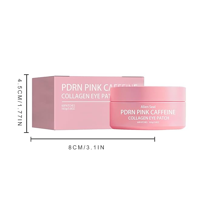PDRN Pink Caffeine Collagen Eye Patch for Night CareㅣFuller-Looking Eye Area, Under-Eye Puffiness, Dark Circles Care for Smooth, Radiant & Youthful-Looking | Korean Skincare, K-Beauty (1PC)