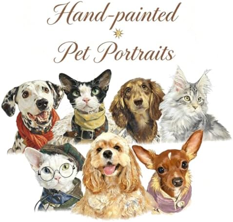 Custom Pet Portrait Tracker Tag with Apple Find My