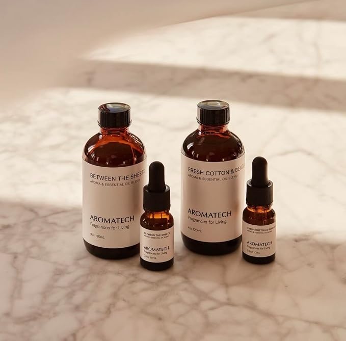 AromaTech Fresh Cotton and Bergamot Essential Oil Blend: Luxury Hotel Inspired Aromatherapy with Bergamot, Fresh Cotton & Sandalwood for Ultrasonic Diffusers & Nebulizers (10 mL)