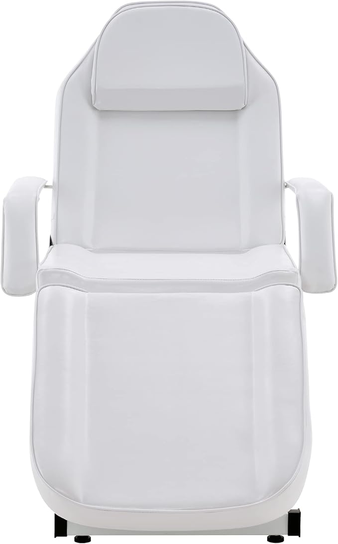 BarberPub Hydraulic Massage Bed Height Adjustable Tattoo SPA Chair Multi-Functional Facial Table Beauty Equipment for Salon 2753 (White)