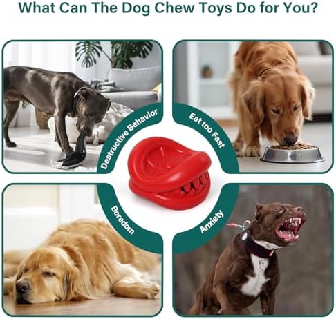 Treat Dispensing Dog Toy for Aggressive Chewer, Large Medium Dogs