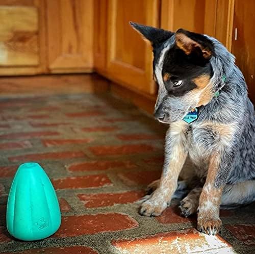 Chew King by Mammoth Premium Treat Dispensing Dog Toy, Durable Natural Rubber Chew Toy, Safety Air Vent, Interactive Enrichment Toy for Aggressive Chewers, XL - For Dogs 40-75lbs - Pack of 2 - Teal
