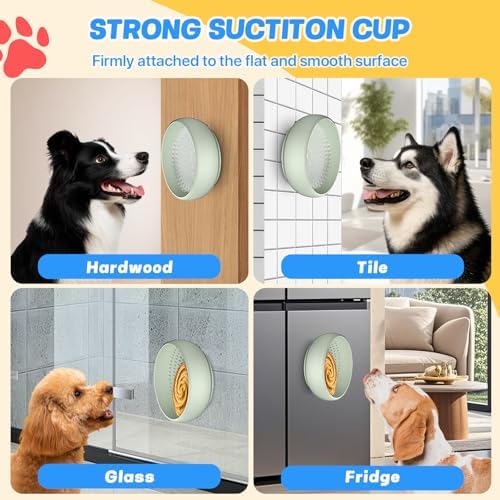 2 Pack Dog Lick Bowl, Slow Feeder Licking Bowl(Green)