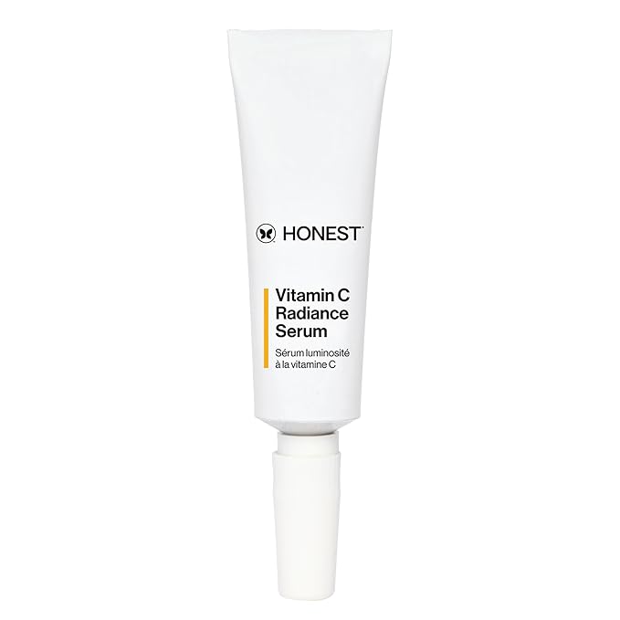 Honest Beauty Mini Vitamin C Radiance Serum, Improves Brightens Skin Tone and Complexion, Gentle for Sensitive Skin, Fragrance-Free, Vegan, Travel Size, .33 fl oz