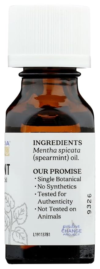 Aura Cacia Pure Aromatherapy, Spearmint, Animating, .5-Ounces (Pack of 4)