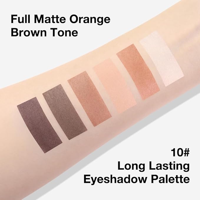 Kaely 6 Color Mini Nude Brown Neutral Eyeshadow Palette Makeup, Highly Pigmented Eye Shadow Palette Waterproof, Natural Matte Eye Shadow Palette, paleta de sombras de ojos, Vegan & Cruelty-free, 10