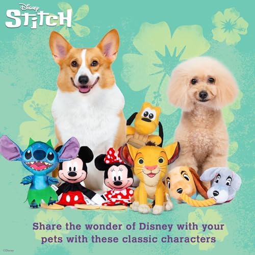 Disney for Pets Lilo and Stitch Bow Wow Luau Plush Dog Toy, 9 Inch