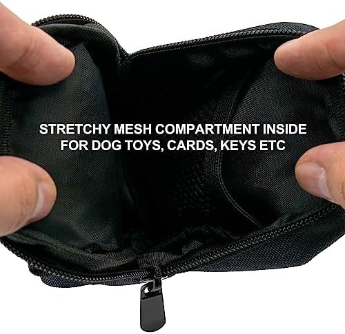 Dog Treat Pouch Dog Poop Bag Holder for Leashes, Pets Snack Container With Inner Small Bag, Puppy Supplies Perfect for Training and Walking - Hands Free Dog Waste Bag Dispenser -Dog Travel Accessories