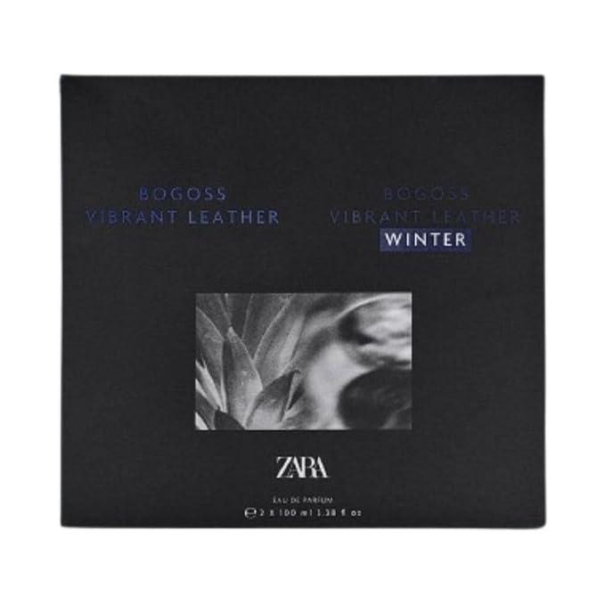 Zara Bogoss Vibrant Leather & Winter Perfume for Men Fresh Pineapple & Cedar Notes Warm Bergamot Leather Bamboo Fragrance Gift Set by Jérôme Epinette Eau de Parfum EDP 2 x 100ml (3.38 fl. oz)