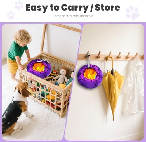PETCARE Snuffle Mat for Dogs Adjustable Slow Feeder Bowl Interactive Enrichment Puzzle Toys for Small Medium Large Breed Dogs Cats Puppy Sniff Foraging Mats Mental Stimulation Treat Game, 19*19 inch