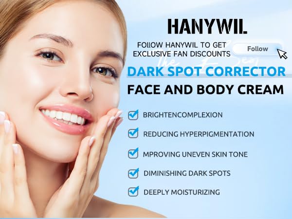 HANYWIL Dark Spot Remover for Face & Body Serum, Rapid Fade Treatment for Sun Spots, Age Spots, Melasma, Dermatologist-Tested Skin Tone Evenser (2.0 Fl Oz)