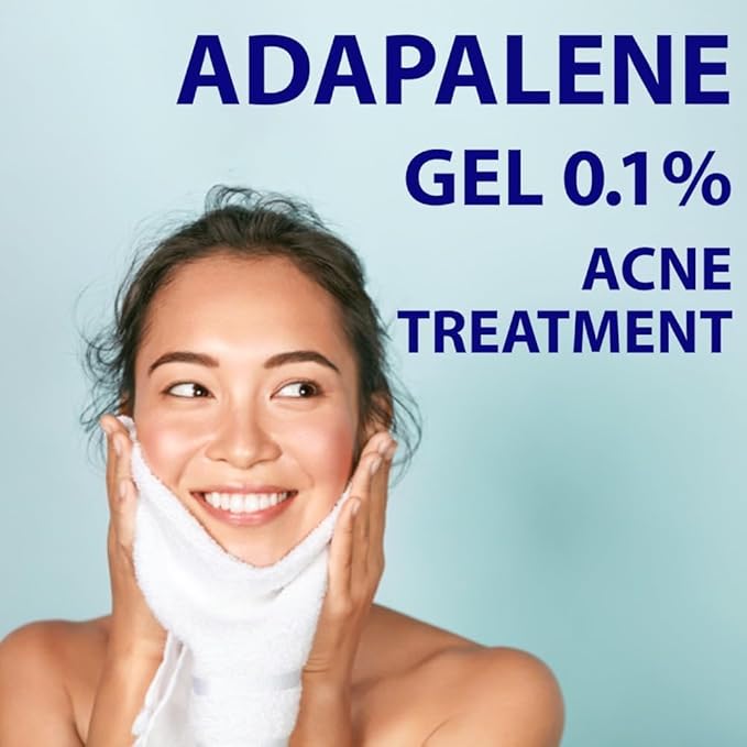 TARO Adapalene 0.1% USP Gel, Paraben Free, Retinoid Acne-Prone Facial Treatment for Sensitive Skin, Prescription Strength (1.6 Oz)