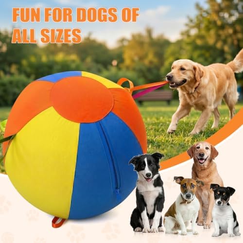 10"/18"/22" Herding Ball for Dogs & Horses Inflatable Toy with Pump Handles