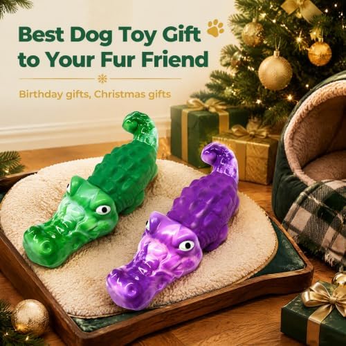 Fuufome Alligator Dog Chew Toys 2 Pack