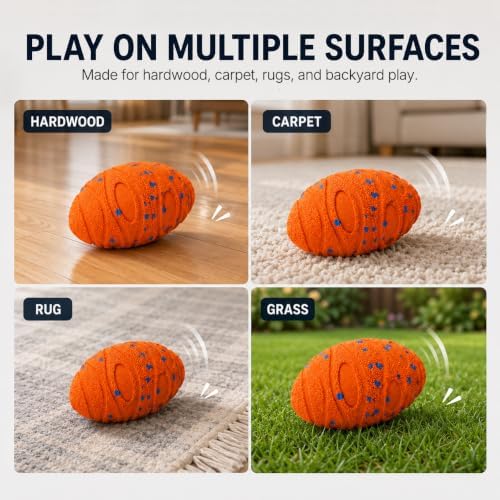 Interactive Dog Ball for Medium & Large Dogs, E-TPU Football Toy