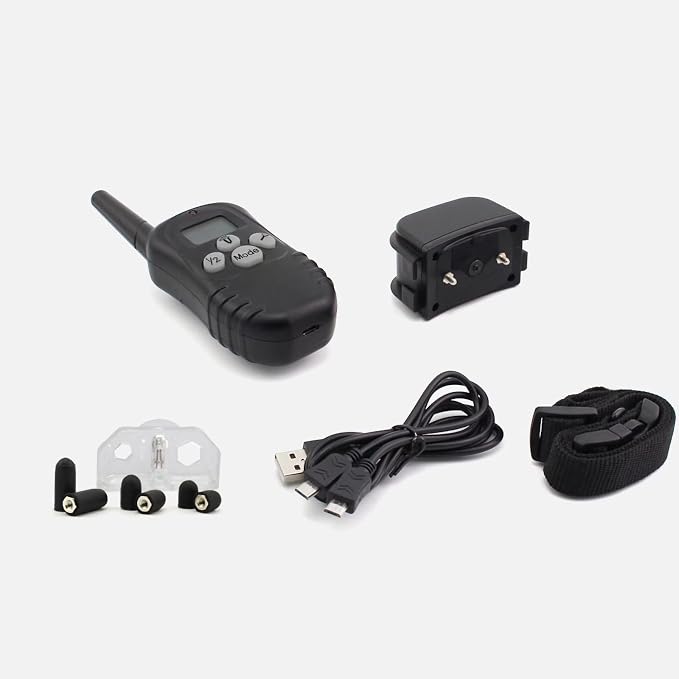 Petrainer Dog Training Collar with Remote - Bark Collar, Beep Vibration, Static Electric, 1000FT Range