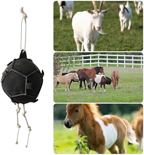 Horse Enrichment Toys, Interactive Carrot Dispenser Feeder, Hay Ball Stall Toy, Mimicking Natural Feeding Patterns for Goat Livestock Sheep Cow Cattle Barn Fence Stables Paddocks Farm