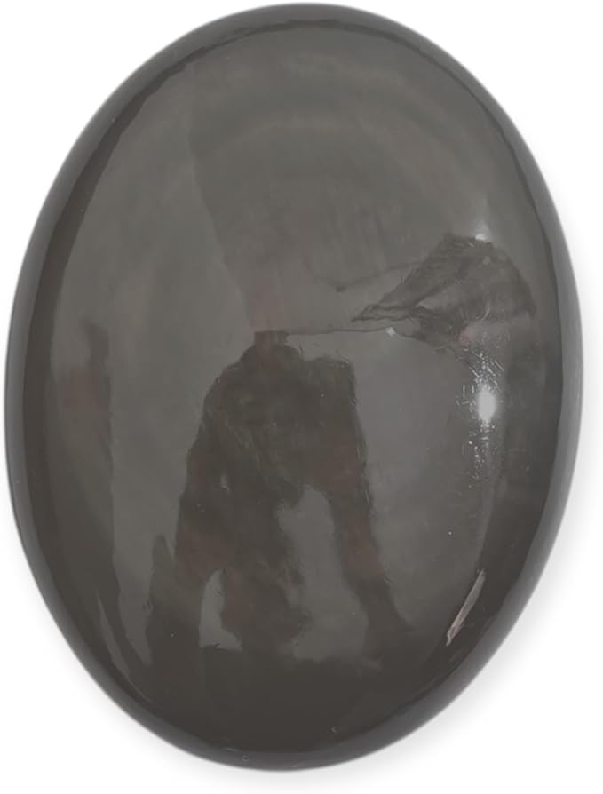 Large Natural Black Obsidian Gemstone Polished Palm Stone Healing Crystals Thick Natural Reiki Worry Stone Energy Balancing Anxiety Stress Relief Meditation 1 Pc