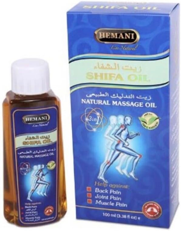 Hemani Shifa Oil 100mL (3.4 FL OZ) - 100% Natural Oil Blend for Joint and Muscle