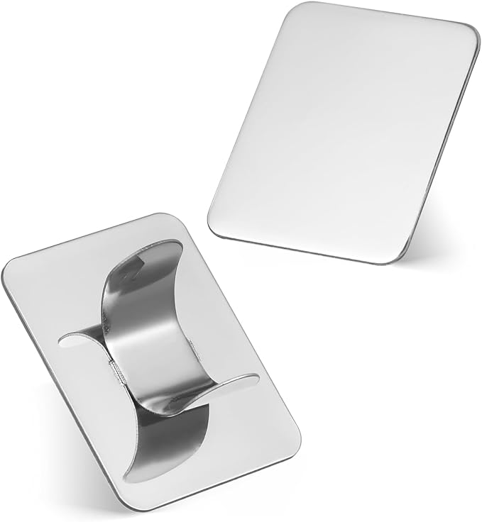 Frcolor 2PCS Nail Art Palette Stainless Steel Makeup Mixing Palette Ring Nail DIY Art Design Paint Color Mixing Palette Metal Tool