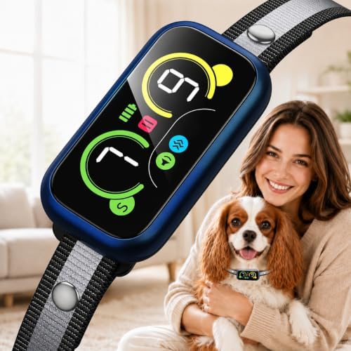 Smart Dog Bark Collar with Advanced Bark Detection, Anti Barking Devices with 4 Adjustable Modes & 7 Sensitivity, Rechargeable Barking Collar for Small Medium Large Dogs, Deep Blue