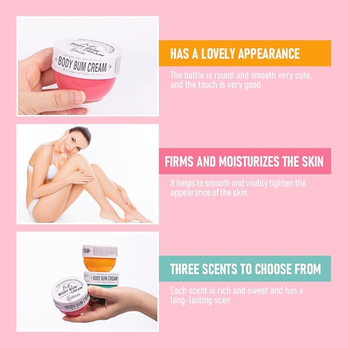 Bum Cream, Moisturizing Body Cream, Body Skin Repair, Bum Cream for All Skin. (Fresh fruity)