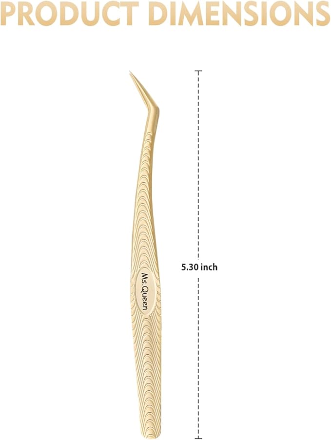 Ms.Queen Lash Tweezers for Eyelash Extension-Professional Lashing Tweezers for Mega Volume Mink Eyelashes Extensions Applying,Volume
