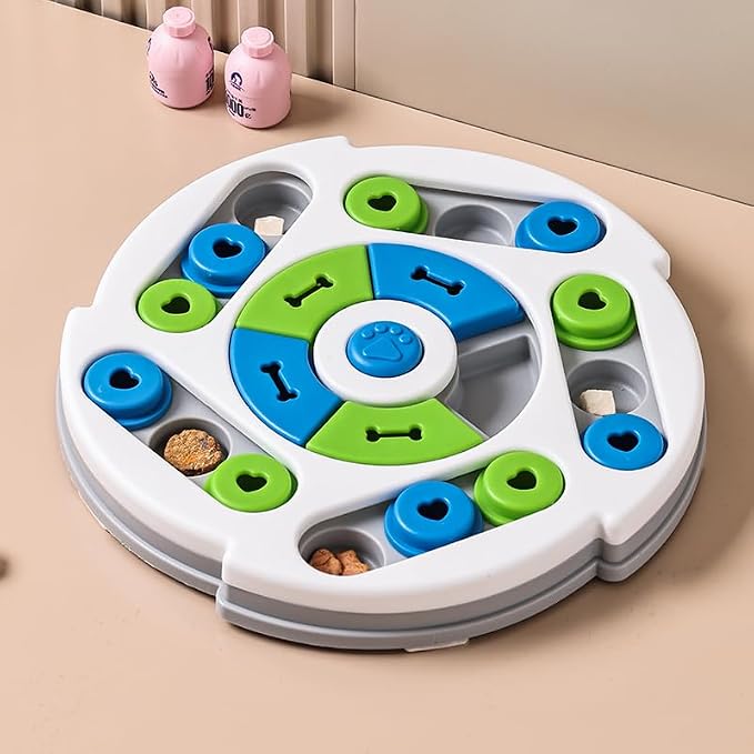 LOS ANDES Dog Puzzle Toy, Interactive Treat Dispensing Slow Feeder Enrichment Game for Small Medium Puppies