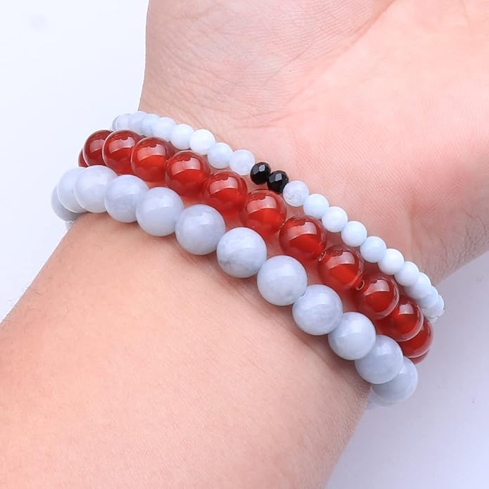 UEUC Tree of Life Yoga Healing Stone Bracelets,Multilayer Lotus Chakra Stone Reiki Bracelet Sets,Anxiety Crystal Natural Stone,for Women Stress Relief