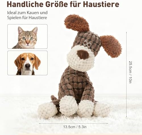 Eadwe 2026 New Dog Toys, Indestructible Plush Dog Toy, Dogs Toys for Aggressive Chewers, Dogs Squeaky Chew Toy for Indoor Pups Teething (C)