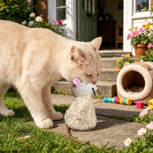 3 Pcs Refillable Catnip Toys for Cats with 3 Pcs Catnip Bags, Plush Refillable Catnip Toys, Interactive Catnip Toys for Exercise and Play, Catnip Toys Mouse