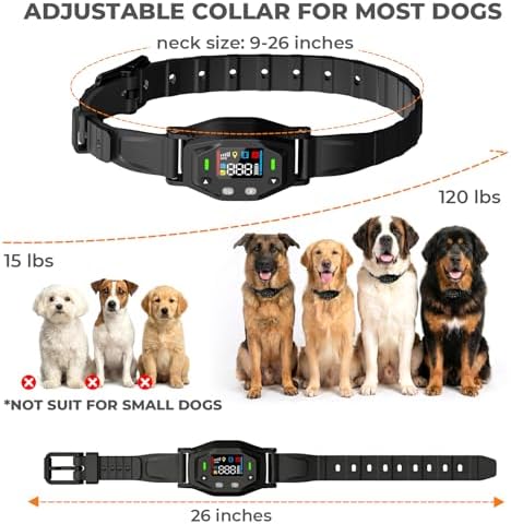 GPS Wireless Dog Fence System, Waterproof Rechargeable Electric Dog Fence Collar with 4-Zone Progressive Correction, 3 Modes & 55-6000ft Adjustable Range for Medium Large Dogs