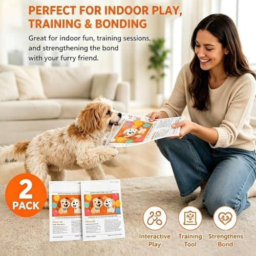 2 Pack Indestructible Newspaper Dog Toy, Crinkle Squeaker Dog Chew Toy, Interactive Crinkle Dog Toy