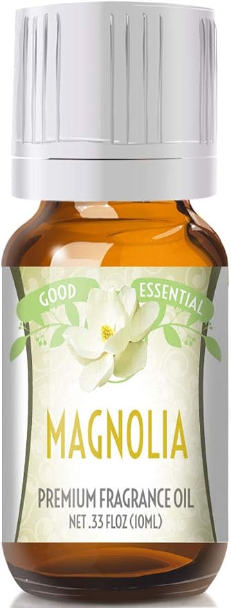 Good Essential Professional Magnolia Fragrance Oil 10ml (0.33 fl oz) for Soaps, Candles, Lotions, Perfume - Magnolia Diffuser Oil - Scented for Candle or Diffuser - Soap Making Scents