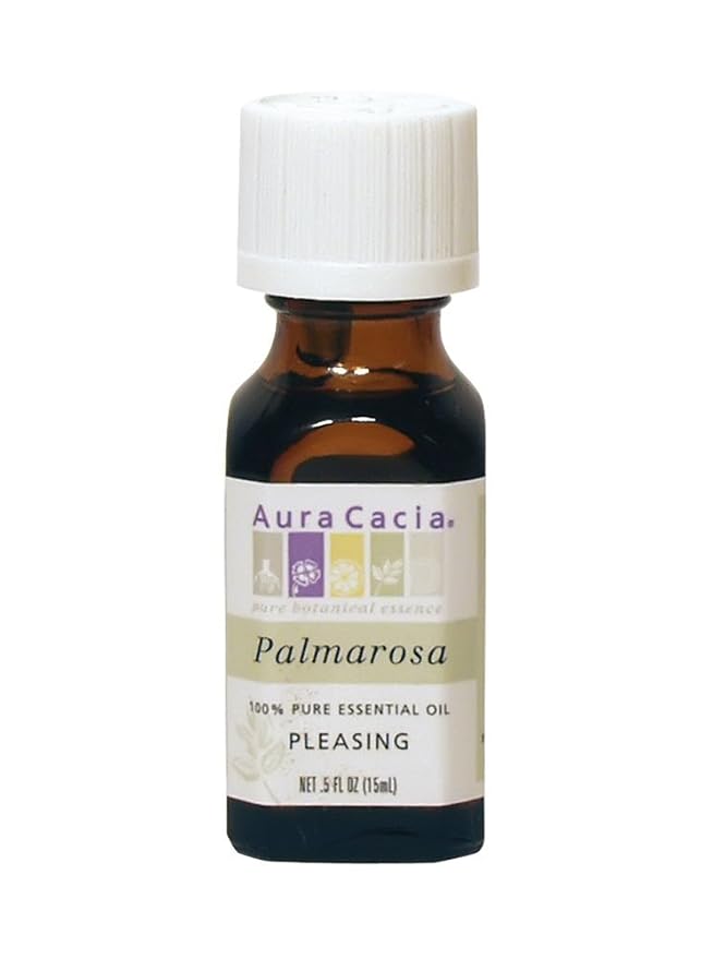 Aura Cacia Aromatherapy Palmarosa Essential Oil 1/2 Oz. Bottle