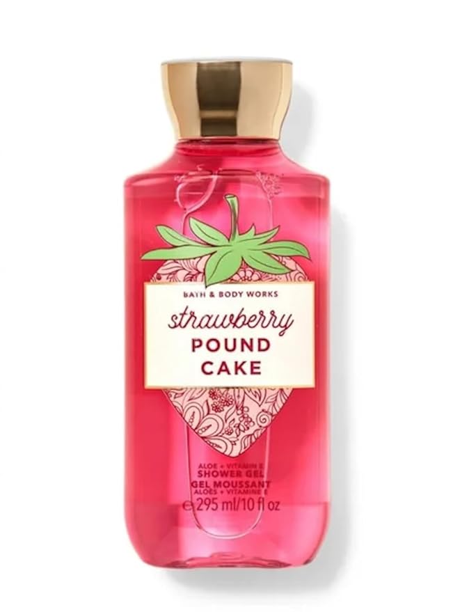 Bath & Body Works Signature Collection Shower Gel For Women 10 Fl Oz (Strawberry Pound Cake)