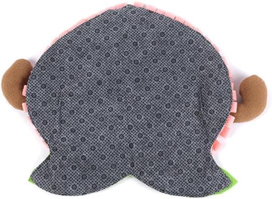 Ferret Cats Snuffle Mat Fleece Foraging Mats Interactive Feeding Toy Small Animal Rabbit Guinea Pig Rat Hamster Anti Slip Treat Dispenser Slow Feeder (Peach)