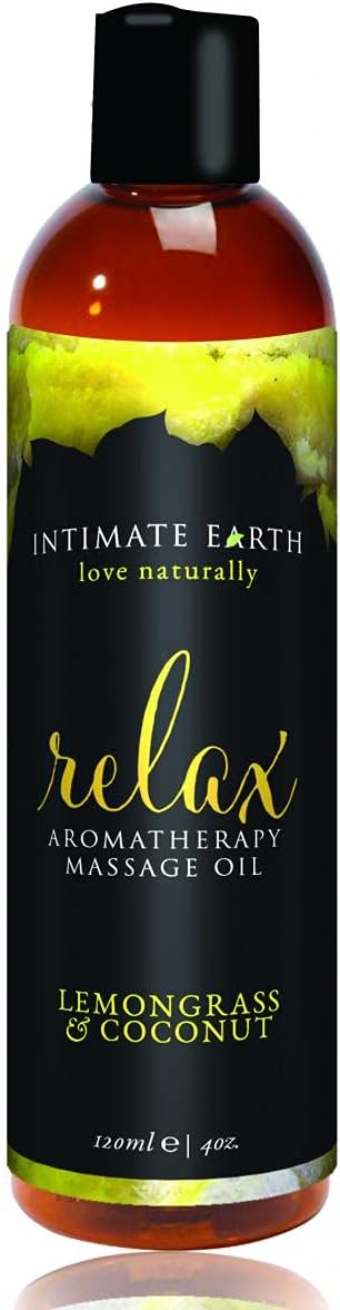 Relaxing Massage Oil, Lemongrass and Coconut, 4 Ounce