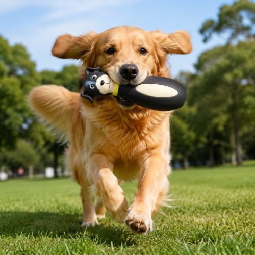 Mikivery Dog Chew Toys Tough Squeaky Latex Toy, for Aggressive Chewers