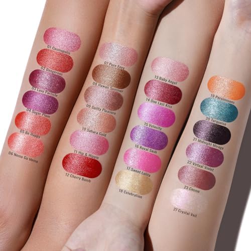 Oulac Light Pink Lipstick for Women with Metallic 3D Shine Lightweight Hydrating Formula, High Impact Lip Color, Vegan Beauty, Full Coverage Lip Makeup, Christmas Gifts for Women, Baby Angel(13)