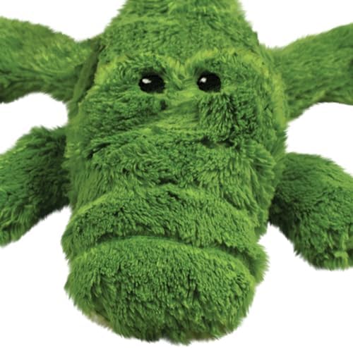 KONG Cozie Plush Dog Toys 2 Pack – Durable & Soft Squeaky Toys for Medium Dogs – Assorted Animal Characters (Ali The Alligator)
