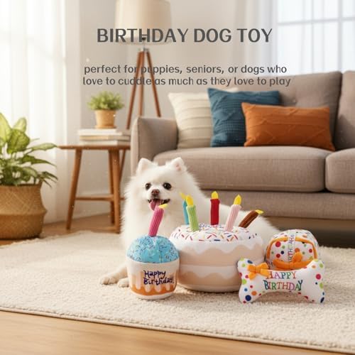 Birthday Cake Squeak Toys, 1 Pcs