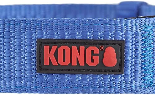 KONG Max HD Ultra Durable Neoprene Padded Dog Collar (Small, Blue)